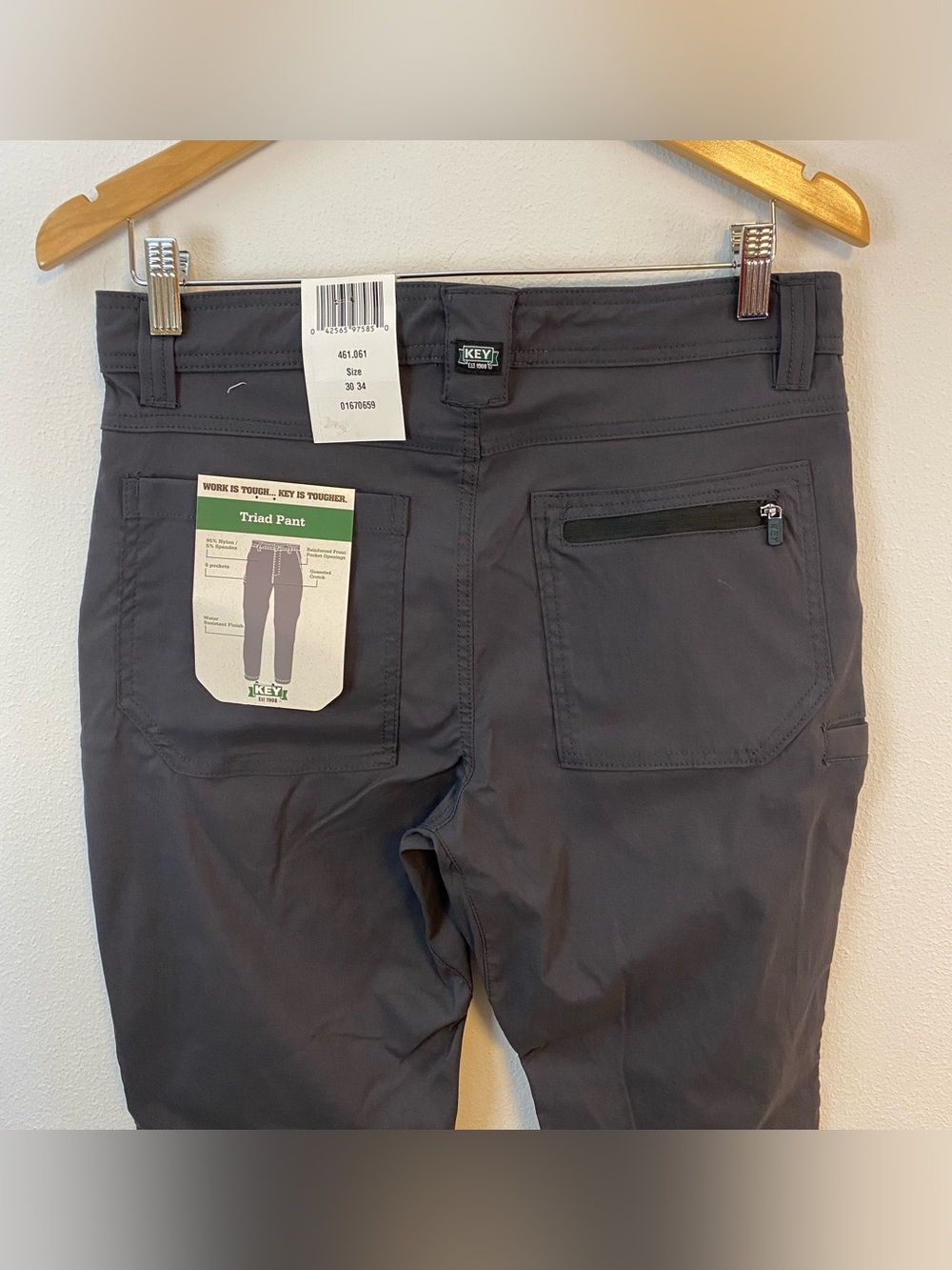 Key NWT Triad Pant Work Pants Grey Womens 30x34 - Picture 4 of 9